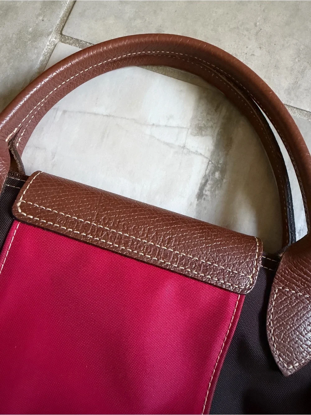Longchamp Women Bag Handbag S Brown Red Limited Edition